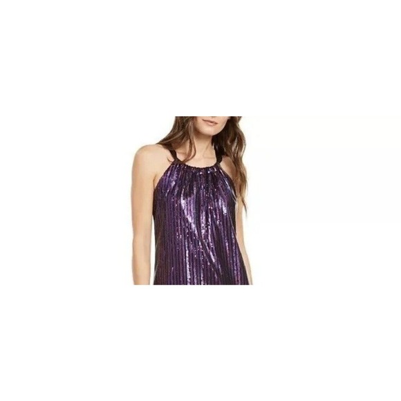 Trina Turk Women's Juju Sequined Shift Dress Purple Size M NWT - Picture 2 of 6